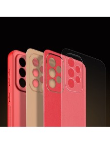 Elegant skal tillverkat av konstläder för Samsung Galaxy A33 5G röd. Dux Ducis Yolo