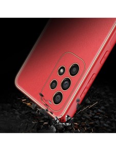 Elegant skal tillverkat av konstläder för Samsung Galaxy A33 5G röd. Dux Ducis Yolo
