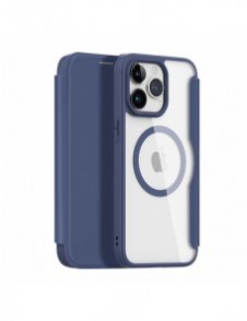 iPhone 15 Pro Magnetic MagSafe Flip Fodral Dux Ducis Skin X Pro - Blå