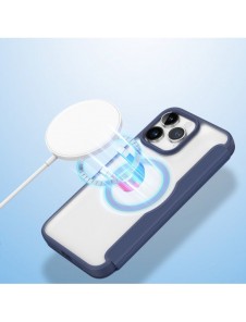 iPhone 15 Pro Magnetic MagSafe Flip Fodral Dux Ducis Skin X Pro - Blå