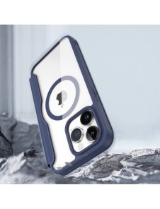 iPhone 15 Pro Magnetic MagSafe Flip Fodral Dux Ducis Skin X Pro - Blå