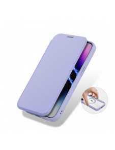 iPhone 15 Pro Magnetic MagSafe Flip Fodral Dux Ducis Skin X Pro - Lila