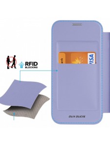 iPhone 15 Pro Max Magnetic MagSafe Flip Case Dux Ducis Skin X Pro - Lila
