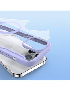 iPhone 15 Pro Max Magnetic MagSafe Flip Case Dux Ducis Skin X Pro - Lila