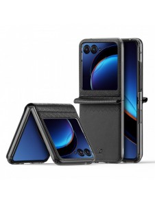 Läder plånboksfodral till Motorola Razr 40 Ultra Dux Ducis Bril - svart