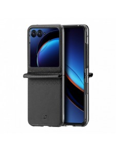 Läder plånboksfodral till Motorola Razr 40 Ultra Dux Ducis Bril - svart