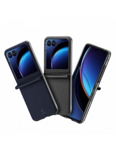 Läder plånboksfodral till Motorola Razr 40 Ultra Dux Ducis Bril - svart