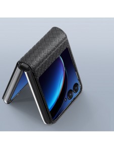 Läder plånboksfodral till Motorola Razr 40 Ultra Dux Ducis Bril - svart