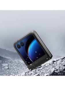Läder plånboksfodral till Motorola Razr 40 Ultra Dux Ducis Bril - svart