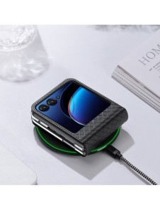 Läder plånboksfodral till Motorola Razr 40 Ultra Dux Ducis Bril - svart