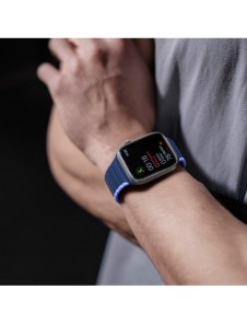 Magnetisk Apple Watch SE, 9, 8, 7, 6, 5, 4, 3, 2, 1 (41, 40, 38 mm) Dux Ducis-rem (LD-version) - blå
