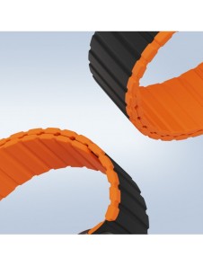 Magnetisk Apple Watch Ultra, SE, 9, 8, 7, 6, 5, 4, 3, 2, 1 (49, 45, 44, 42 mm) Dux Ducis-rem (LD-version) - svart och orange