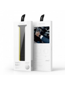 Magnetisk Apple Watch Ultra, SE, 9, 8, 7, 6, 5, 4, 3, 2, 1 (49, 45, 44, 42 mm) Dux Ducis-rem (LD-version) - svart och gul