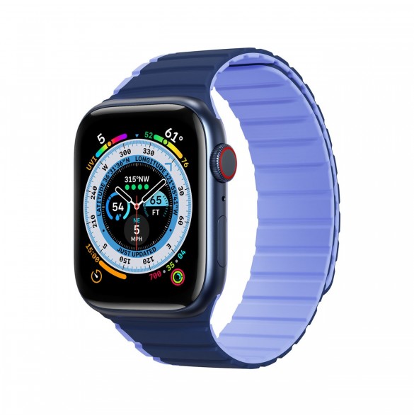 Magnetisk Apple Watch Ultra, SE, 9, 8, 7, 6, 5, 4, 3, 2, 1 (49, 45, 44, 42 mm) Dux Ducis-rem (LD-version) - Blå