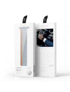 Magnetisk Apple Watch Ultra, SE, 9, 8, 7, 6, 5, 4, 3, 2, 1 (49, 45, 44, 42 mm) Dux Ducis-rem (LD-version) - grå och orange