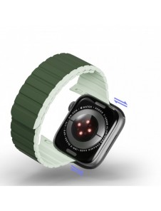 Magnetisk Apple Watch Ultra, SE, 9, 8, 7, 6, 5, 4, 3, 2, 1 (49, 45, 44, 42 mm) Dux Ducis-rem (LD-version) - grön