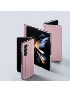 Samsung Galaxy Z Fold5 5G Dux Ducis Bril Wallet Flip Läderfodral - Rosa