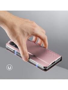 Samsung Galaxy Z Fold5 5G Dux Ducis Bril Wallet Flip Läderfodral - Rosa