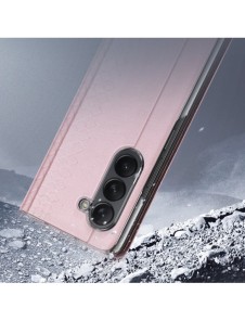 Samsung Galaxy Z Fold5 5G Dux Ducis Bril Wallet Flip Läderfodral - Rosa