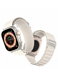 Sportspänne för Apple Watch 9 / 8 / 7 / 6 / SE / 5 / 4 / 3 / 2 / 1 (41, 40, 38 mm) Dux Ducis Strap GS Version - Vit