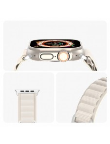 Sportspänne för Apple Watch 9 / 8 / 7 / 6 / SE / 5 / 4 / 3 / 2 / 1 (41, 40, 38 mm) Dux Ducis Strap GS Version - Vit