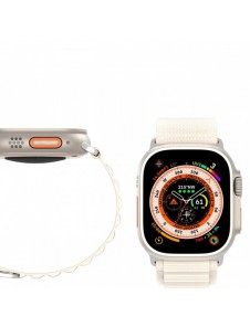 Sportspänne för Apple Watch 9 / 8 / 7 / 6 / SE / 5 / 4 / 3 / 2 / 1 (41, 40, 38 mm) Dux Ducis Strap GS Version - Vit