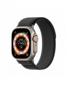 Sport kardborrband för Apple Watch 9 / 8 / 7 / 6 / SE / 5 / 4 / 3 / 2 / 1 (38, 40, 41 mm) Dux Ducis-rem YJ-version - svart oc