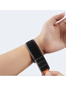 Sport kardborrband för Apple Watch 9 / 8 / 7 / 6 / SE / 5 / 4 / 3 / 2 / 1 (38, 40, 41 mm) Dux Ducis-rem YJ-version - svart oc
