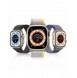 Sport kardborrband för Apple Watch 9 / 8 / 7 / 6 / SE / 5 / 4 / 3 / 2 / 1 (38, 40, 41 mm) Dux Ducis-rem YJ-version - blå-grå
