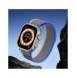 Sport kardborrband för Apple Watch 9 / 8 / 7 / 6 / SE / 5 / 4 / 3 / 2 / 1 (38, 40, 41 mm) Dux Ducis-rem YJ-version - blå-grå