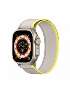 Sport kardborrband för Apple Watch 9 / 8 / 7 / 6 / SE / 5 / 4 / 3 / 2 / 1 (38, 40, 41 mm) Dux Ducis Strap YJ Version - gul-be