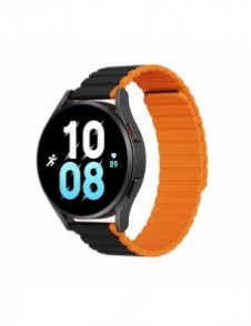 Universal Magnetic Samsung Galaxy Watch 6 Pro/6/6 Classic/5 Pro/5/5 Classic Dux Ducis-rem (20 mm LD-version) - Svart/Orange