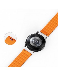 Universal Magnetic Samsung Galaxy Watch 6 Pro/6/6 Classic/5 Pro/5/5 Classic Dux Ducis-rem (20 mm LD-version) - Svart/Orange