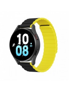 Universal Magnetic Samsung Galaxy Watch 6 Pro/6/6 Classic/5 Pro/5/5 Classic Dux Ducis-rem (20 mm LD-version) - Svart/Gul