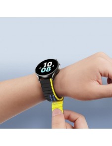 Universal Magnetic Samsung Galaxy Watch 6 Pro/6/6 Classic/5 Pro/5/5 Classic Dux Ducis-rem (20 mm LD-version) - Svart/Gul