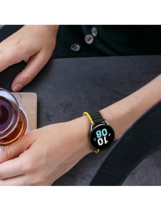 Universal Magnetic Samsung Galaxy Watch 6 Pro/6/6 Classic/5 Pro/5/5 Classic Dux Ducis-rem (20 mm LD-version) - Svart/Gul