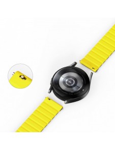 Universal Magnetic Samsung Galaxy Watch 6 Pro/6/6 Classic/5 Pro/5/5 Classic Dux Ducis-rem (20 mm LD-version) - Svart/Gul