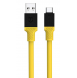 Tactical Fat Man-kabel USB-A/USB-C 1m Gul