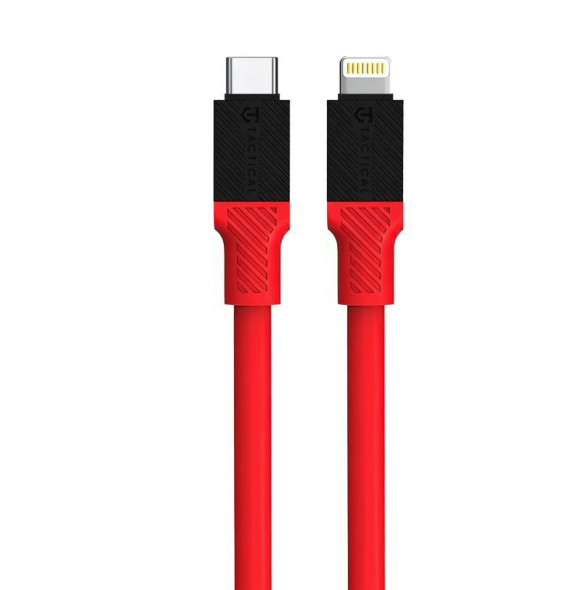 Tactical Fat Man-kabel USB-C/Lightning 1m Röd