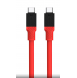 Tactical Fat Man-kabel USB-C/USB-C 1m Röd