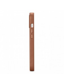 iCarer Case Läderfodral Skal för iPhone 14 Plus Brown (MagSafe-kompatibel)