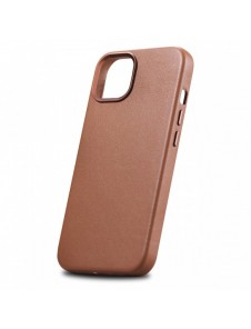 iCarer Case Läderfodral Skal för iPhone 14 Plus Brown (MagSafe-kompatibel)