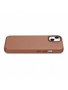 iCarer Case Läderfodral Skal för iPhone 14 Plus Brown (MagSafe-kompatibel)
