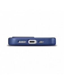 iCarer Case Läderfodral skal för iPhone 14 Pro Blue (WMI14220706-BU) (MagSafe-kompatibel)