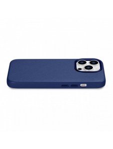 iCarer Case Läderfodral skal för iPhone 14 Pro Blue (WMI14220706-BU) (MagSafe-kompatibel)
