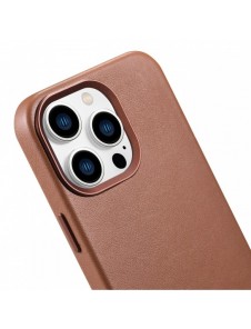 iCarer Case Läderfodral skal för iPhone 14 Pro Max Brown (WMI14220708-BN) (MagSafe-kompatibel)