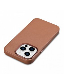 iCarer Case Läderfodral skal för iPhone 14 Pro Max Brown (WMI14220708-BN) (MagSafe-kompatibel)