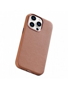 iCarer Case Läderfodral skal för iPhone 14 Pro Max Brown (WMI14220708-BN) (MagSafe-kompatibel)