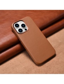 iCarer Case Läderfodral skal för iPhone 14 Pro Max Brown (WMI14220708-BN) (MagSafe-kompatibel)