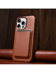 iCarer Case Läderfodral skal för iPhone 14 Pro Max Brown (WMI14220708-BN) (MagSafe-kompatibel)